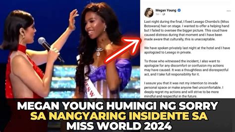 maegan bascug scandal|Megan Young, humingi ng sorry sa nangyaring insidente sa Miss .